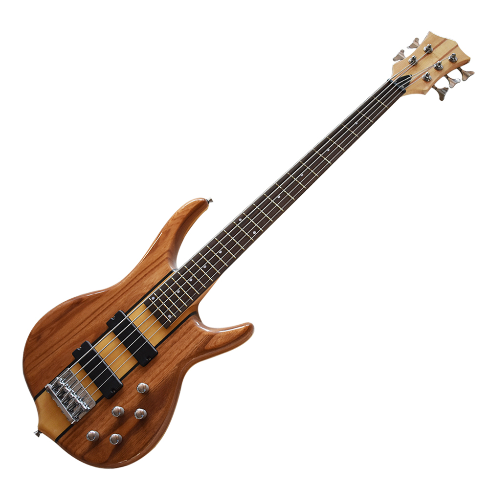 Factory Outlet-5 trings Natural Wood Color Electric Bass Guitar with 24 Frets,Rosewood Fretboard
Factory Outlet-5 trings Natural Wood Color Electric Bass Guitar with 24 Frets,Rosewood Fretboard
