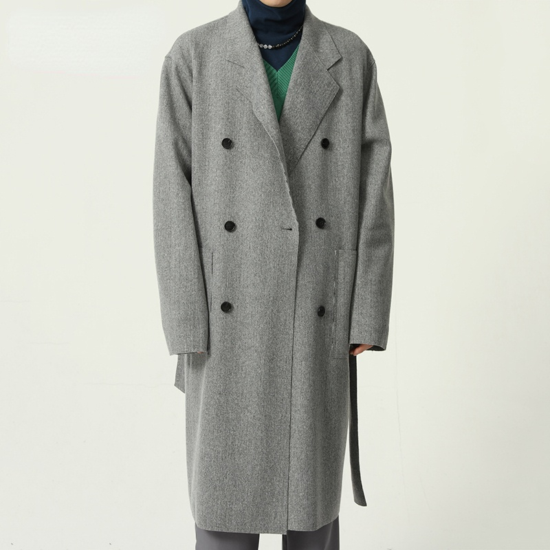 Korean Trend Cut Design Fashion Bandage Trench Coat Men's Autumn Winter 2021 New Loose Double Breasted Long Coat Windbreak, Tan;black
Korean Trend Cut Design Fashion Bandage Trench Coat Men's Autumn Winter 2021 New Loose Double Breasted Long Coat Windbreak, Tan;black