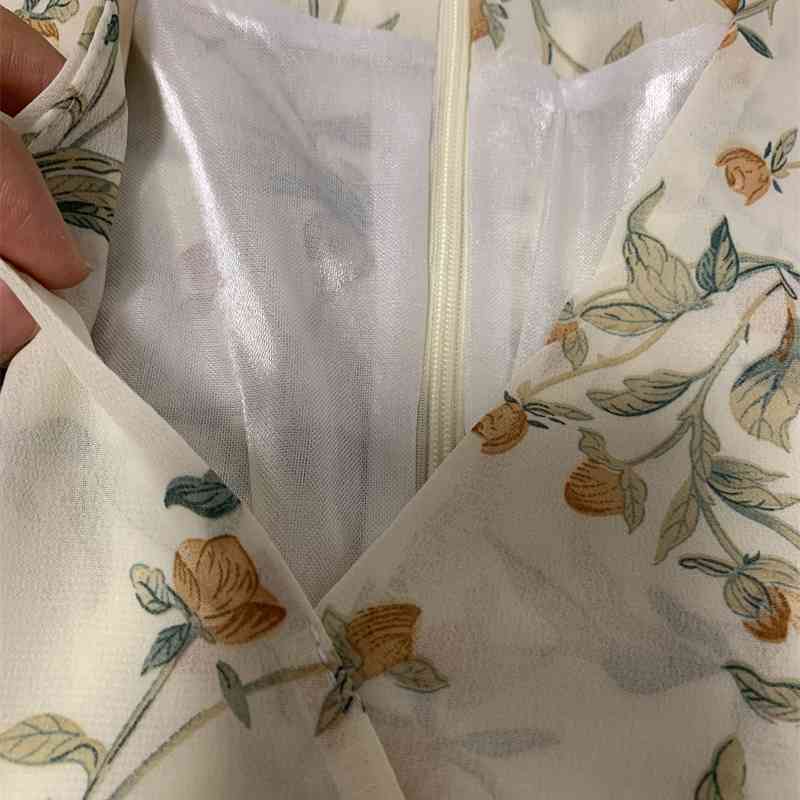 Sexy V neck Girls plus size Summer Boho Party Chiffon Dress print short Sleeve Women Dresses Long Female Robe Vestido 210417Z