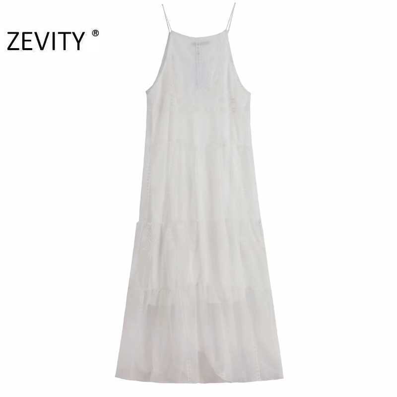 ZEVITY Women elegant o neck embroidery mesh yarn patchwork halter Dress female spaghetti strap Vestidos Chic Dresses DS4370 210603, As pic ds4370fh
ZEVITY Women elegant o neck embroidery mesh yarn patchwork halter Dress female spaghetti strap Vestidos Chic Dresses DS4370 210603, As pic ds4370fh