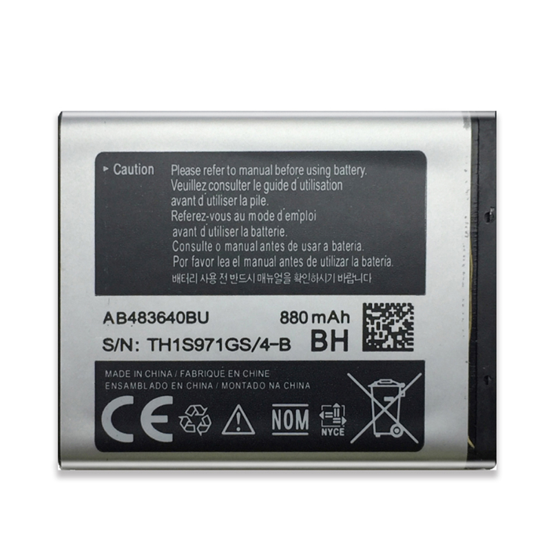 Original AB483640BU For Samsung Batteries SL-M608 J600 J608 B3210 C3050 E740 E748 F110 F118 F619 G618 J218 Cell phone Battery
Original AB483640BU For Samsung Batteries SL-M608 J600 J608 B3210 C3050 E740 E748 F110 F118 F619 G618 J218 Cell phone Battery