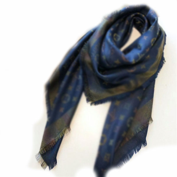 Brand scarf Soft cashmere scarf high color gold and silver thread jacquard square scarves 140* 140cm