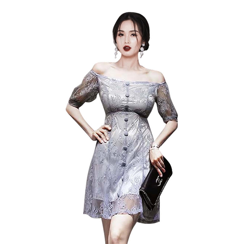off shoulder A line Dress korean ladies Summer Short Sleeve Sexy cabaret Party mini Dresses for women 210602, Pale blue
off shoulder A line Dress korean ladies Summer Short Sleeve Sexy cabaret Party mini Dresses for women 210602, Pale blue