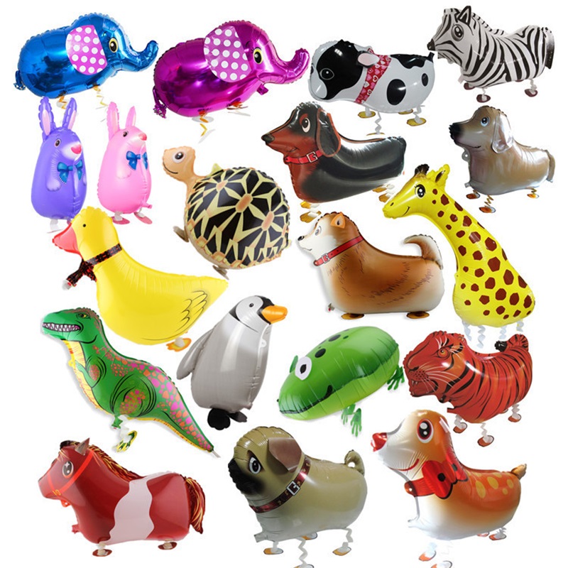 Walking Pet Helium Cartoon Aluminum film Balloons lticolor Lovely forest Animal Balloon Birthday Wedding 227 S2 Free shipping