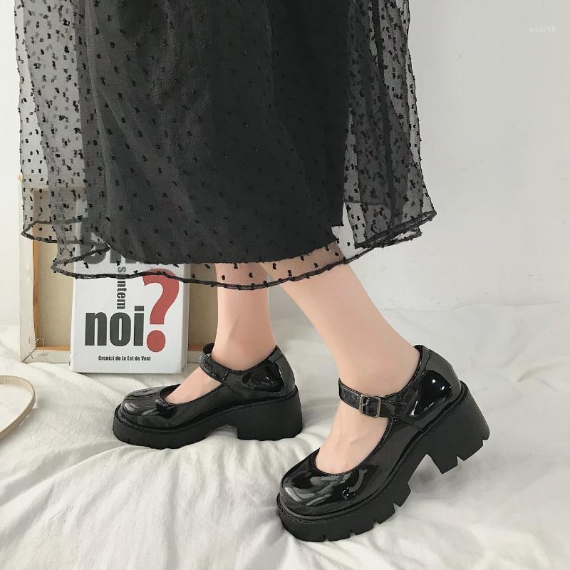 Women Platform Shoes Leather Mary Spring Autumn Ladies Girls Japanese High Heels Thick Bottom 2021, Brightblack style 4
Women Platform Shoes Leather Mary Spring Autumn Ladies Girls Japanese High Heels Thick Bottom 2021, Brightblack style 4
