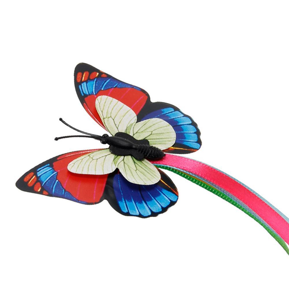 Electric rotating colorful butterfly dog trainning funny cat toys pet birds toy cat kitten dog cat scratch