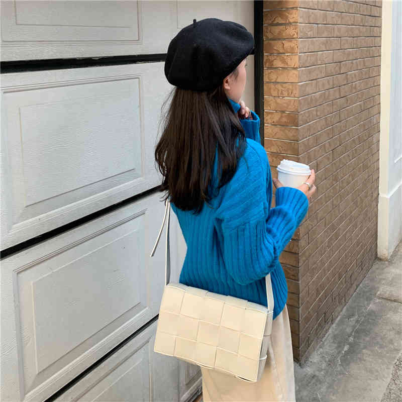 OL Elegant Solid Turtleneck Basic Knitted Sweater Female Bottoming Tops Autumn Winter Warm Pullovers Women Sweaters 210421