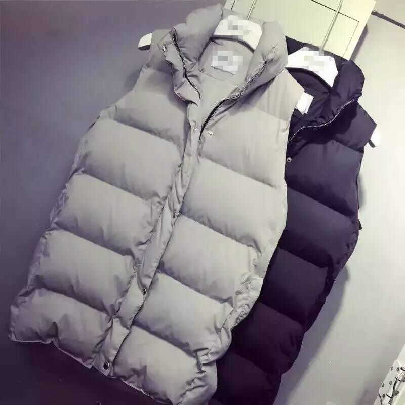 Women Winter Warm Cotton Padded Puffer Vests Sleeveless Parkas Jacket 210819