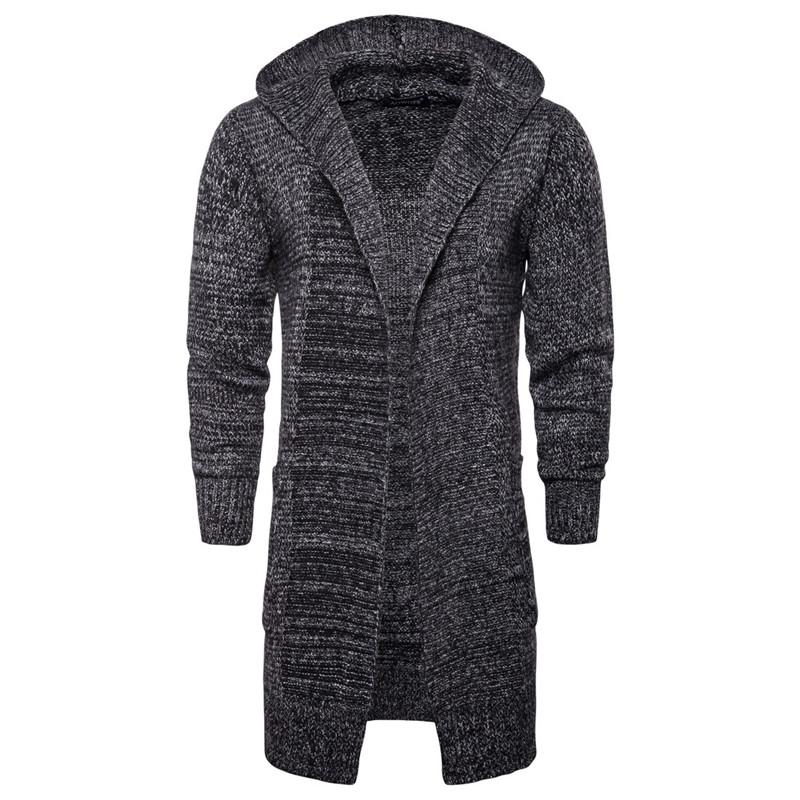 Men's Sweaters Spring Autumn Hooded Long Coat Men Fashion Casual Cardigan Male Clothes Knitted Hoodies Sweater Man US Size, Dark grey 
Men's Sweaters Spring Autumn Hooded Long Coat Men Fashion Casual Cardigan Male Clothes Knitted Hoodies Sweater Man US Size, Dark grey