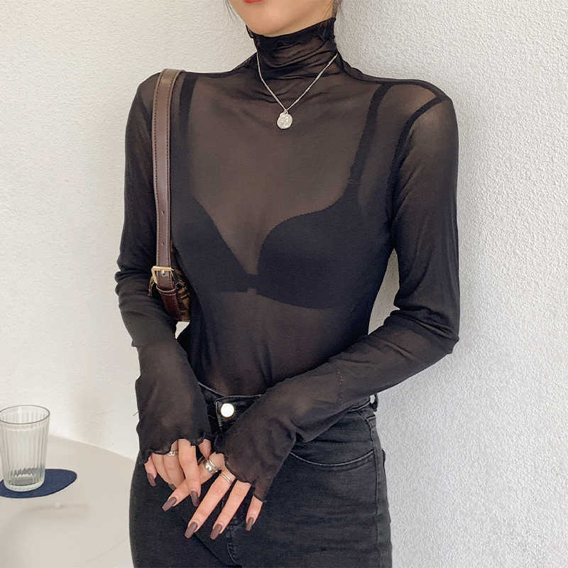 Slim Transparent Mesh Thin Sexy Elasticity T Shirt Women T-Shirt Long Sleeve Tshirt Top Tops Summer Korean Fashion Clothing 210604, Blue
Slim Transparent Mesh Thin Sexy Elasticity T Shirt Women T-Shirt Long Sleeve Tshirt Top Tops Summer Korean Fashion Clothing 210604, Blue