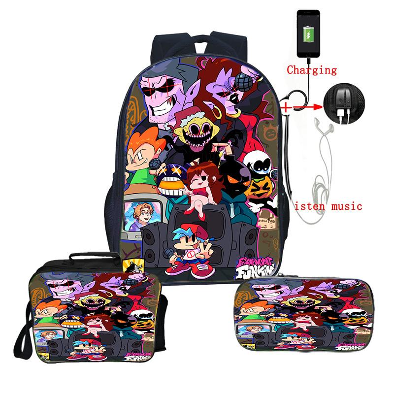 Backpack 3PCs/Set Friday Night Funkin Beautiful 3D Print BookBag Boys Girl School Backpacks USB Charge Travel Knapsack Lunch Box, 25
Backpack 3PCs/Set Friday Night Funkin Beautiful 3D Print BookBag Boys Girl School Backpacks USB Charge Travel Knapsack Lunch Box, 25