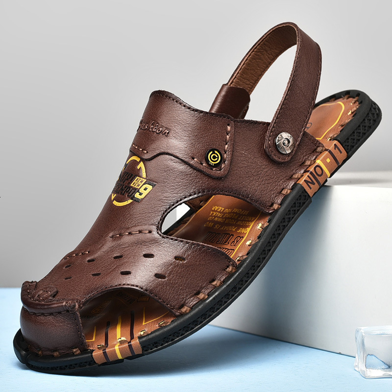 Slippers Sandals men's fashion summer Baotou beach shoes with cow leather business dual purpose dad sandals VZIT, 1# shoe box
Slippers Sandals men's fashion summer Baotou beach shoes with cow leather business dual purpose dad sandals VZIT, 1# shoe box