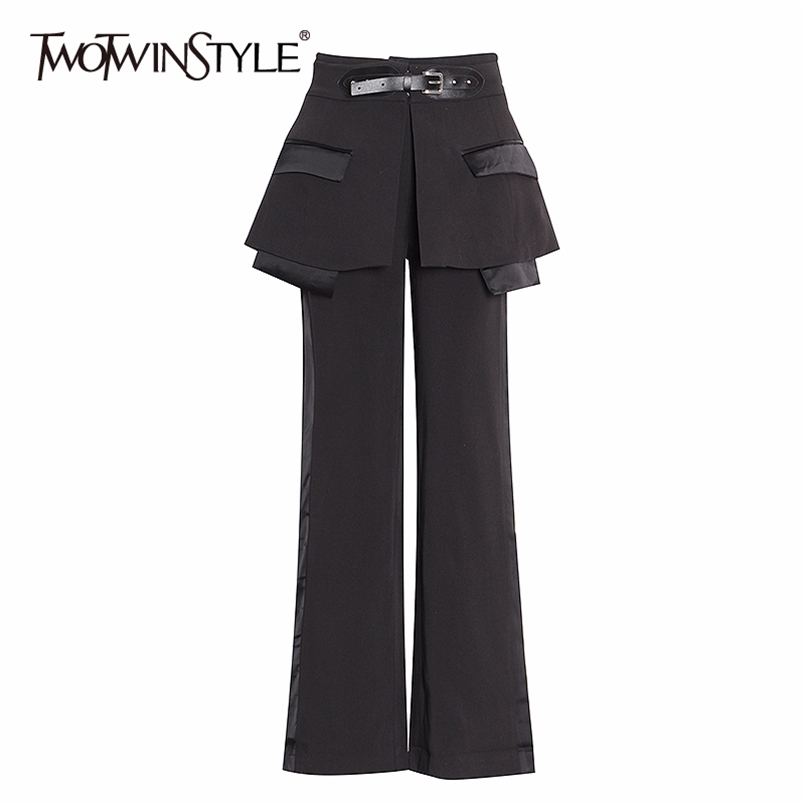 Streetwear Irregular Trousers For Women High Waist With Sashes Straight Pants Female Spring Fashion 210521, Black pants
Streetwear Irregular Trousers For Women High Waist With Sashes Straight Pants Female Spring Fashion 210521, Black pants