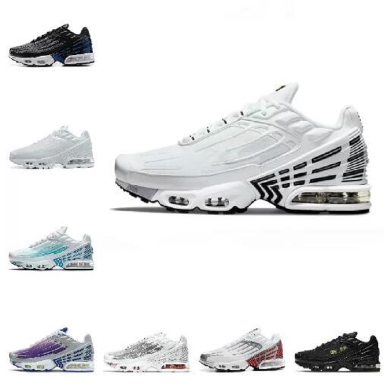 High Quality Tn Plus 3 Tuned III 3s Men Sports Shoes Laser Blue White Aquamarine Wolf Grey Hyper Violet Deep Parachute Ghost Green Triple Black Trainer Sneakers, # 3
High Quality Tn Plus 3 Tuned III 3s Men Sports Shoes Laser Blue White Aquamarine Wolf Grey Hyper Violet Deep Parachute Ghost Green Triple Black Trainer Sneakers, # 3