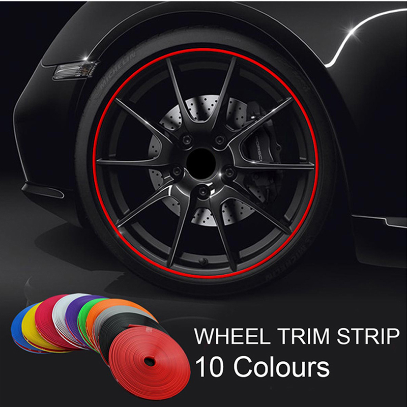 Good NEW 8M/ Roll Rimblades Car Vehicle Color Wheel Rims Protectors Decor Strip Tire Guard Line Rubber Moulding Trim Wheel Decor от DHgate WW