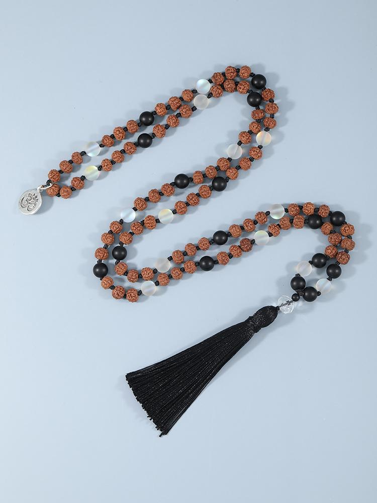 Pendant Necklaces YUOKIAA 6mm Natural Rudraksha Bodhi 108 Mala Necklace Moonstone Onyx Spiritual Meditation Yoga Jewelry Beaded Tassel, Silver
Pendant Necklaces YUOKIAA 6mm Natural Rudraksha Bodhi 108 Mala Necklace Moonstone Onyx Spiritual Meditation Yoga Jewelry Beaded Tassel, Silver