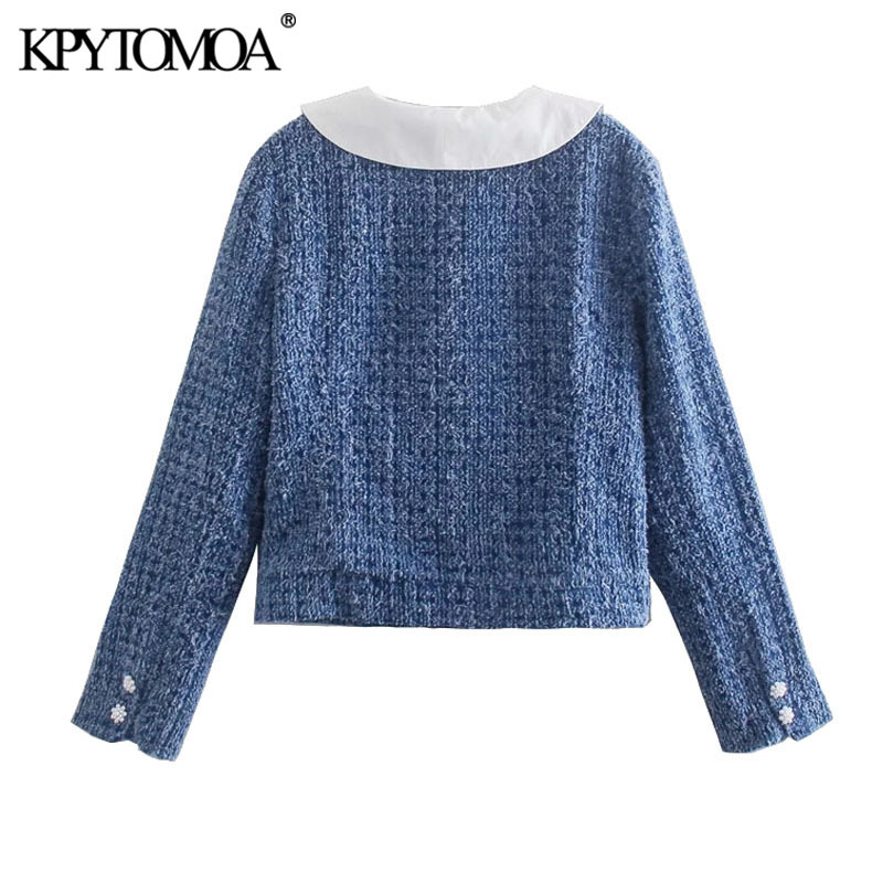 Women Fashion With Bow Tied Faux Pearl Buttons Jacket Coat Long Sleeve Female Outerwear Chic Tops 210420