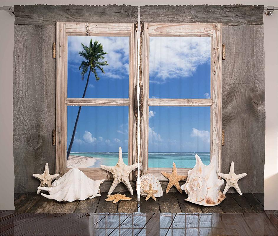 Curtain & Drapes Beach Decor Curtains Summer Holiday WIH Seashells Starfish Palm Tree Ocean Living Room Bedroom Window
Curtain & Drapes Beach Decor Curtains Summer Holiday WIH Seashells Starfish Palm Tree Ocean Living Room Bedroom Window