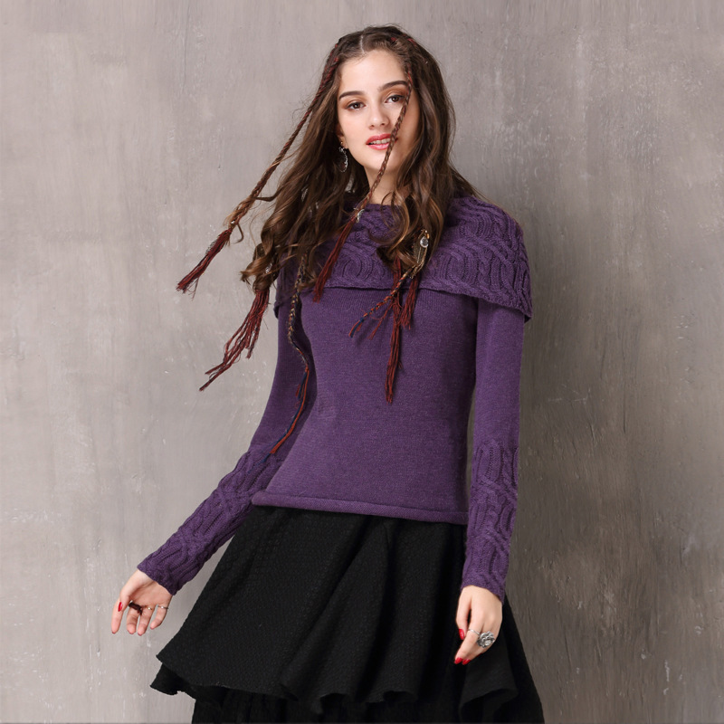 Johnature Women Pullover Vintage Sweaters Solid Color Patchwork Spring Long Sleeve Knitted Cotton High Quality Sweaters 210521, Black
Johnature Women Pullover Vintage Sweaters Solid Color Patchwork Spring Long Sleeve Knitted Cotton High Quality Sweaters 210521, Black