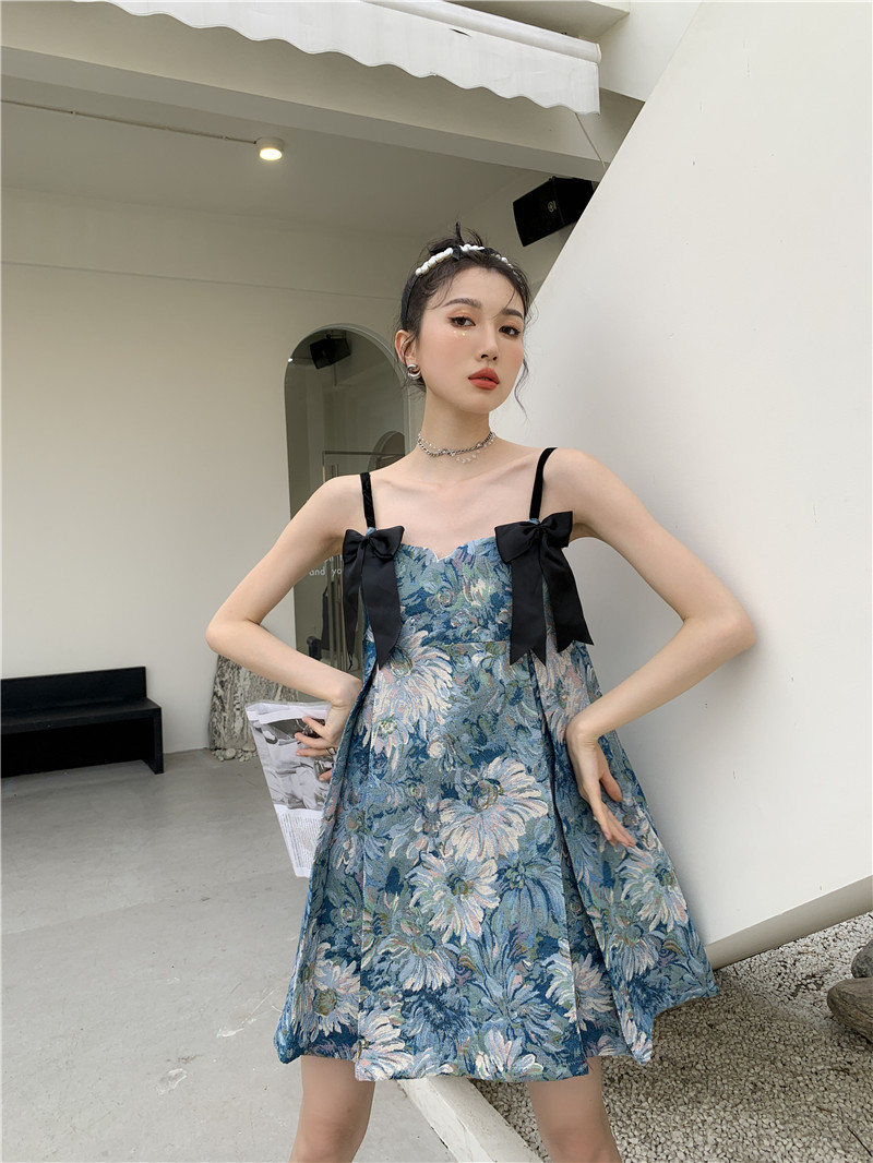 Woman ' Dress Sling Retro Jacquard Doll Sexy Bowknot Spaghetti Strap Mini Party Fashion Sweet es 210525, Black
Woman ' Dress Sling Retro Jacquard Doll Sexy Bowknot Spaghetti Strap Mini Party Fashion Sweet es 210525, Black