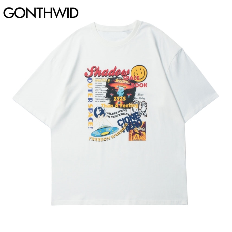 T-Shirts Summer Hip Hop Harajuku Spaceship Planet Poster Print Cotton Casual Tshirts Streetwear Loose Short Sleeve Tops 210602, Black
T-Shirts Summer Hip Hop Harajuku Spaceship Planet Poster Print Cotton Casual Tshirts Streetwear Loose Short Sleeve Tops 210602, Black