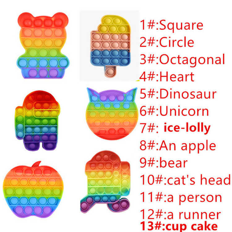 Pop Rainbow Bubble Fidget Sensory Toy Autism Special Needs Stress Reliever Toys Adult Kids Funny Antistress With Opp Bags
Pop Rainbow Bubble Fidget Sensory Toy Autism Special Needs Stress Reliever Toys Adult Kids Funny Antistress With Opp Bags