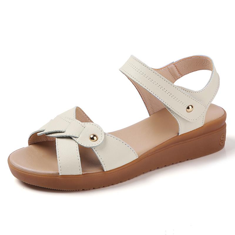 Dress Shoes Woman Sandalias De Mujer Split Leather Rivet Summer Women Sandals Flats Beach Ladies, Beige205
Dress Shoes Woman Sandalias De Mujer Split Leather Rivet Summer Women Sandals Flats Beach Ladies, Beige205