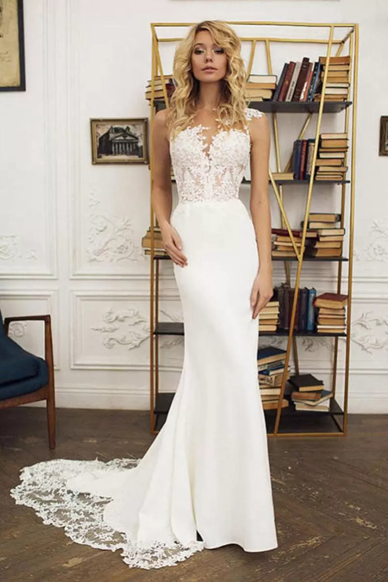 2022 Boho Mermaid Wedding Dresses Lace Applique Sleeveless Robe De Marrige Buttons Back Long Sweep Trumpet Bridal Gowns Custom Made, White
2022 Boho Mermaid Wedding Dresses Lace Applique Sleeveless Robe De Marrige Buttons Back Long Sweep Trumpet Bridal Gowns Custom Made, White
