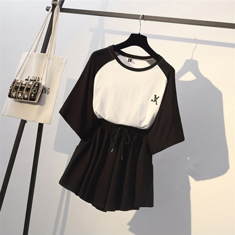 Summer Women Short Sleeves T-shirt + Elastic waist Drawstring Shorts Thin Fabric 2 pcs Sets Casual Suits Outfit A2082 210519, Gray
Summer Women Short Sleeves T-shirt + Elastic waist Drawstring Shorts Thin Fabric 2 pcs Sets Casual Suits Outfit A2082 210519, Gray