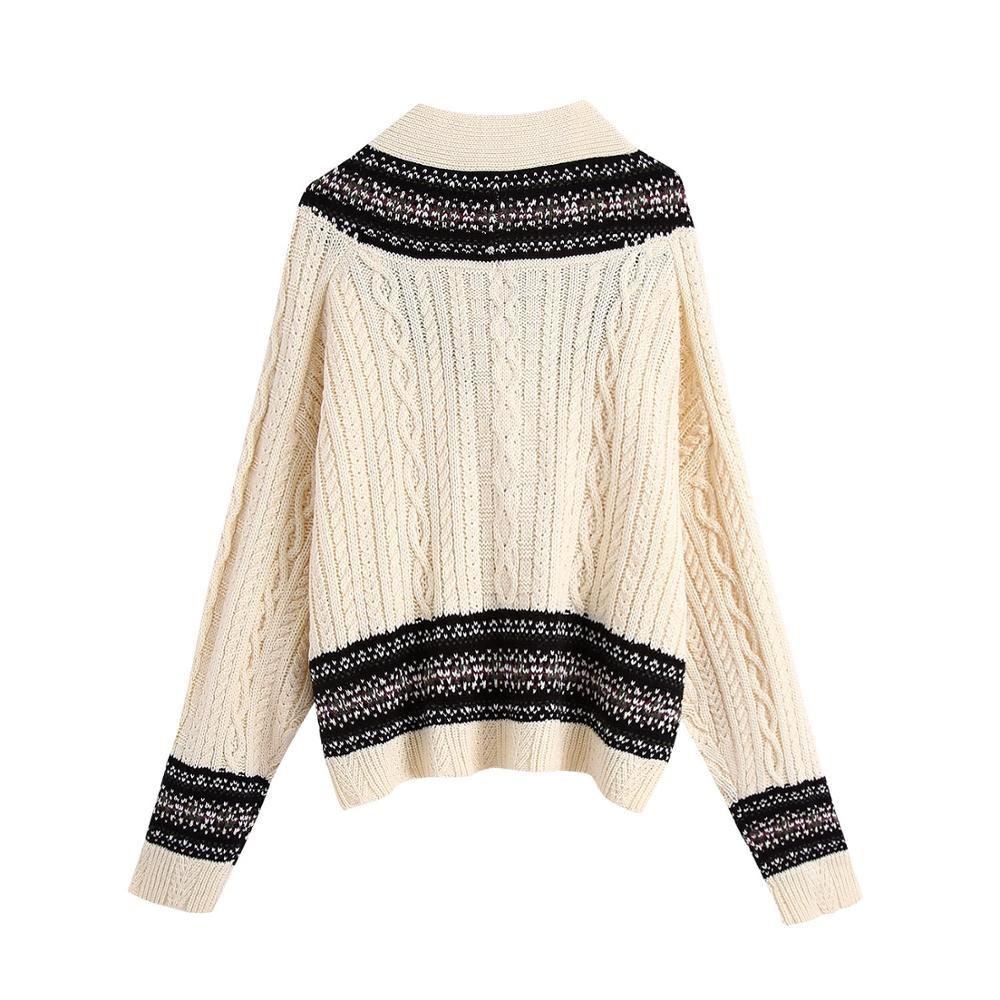 Women Total Knit Suits Retro Contrast Color Twist Oversized Cardigan Vintage Package Hips High-cut Mini Shorts 2 pieces 1 Set 210429