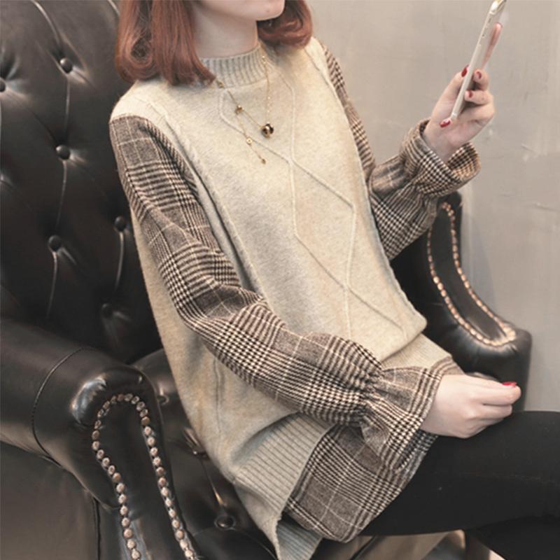 Women's Sweaters 2021 Design Women Autumn Sweater False Two Pieces Long Sleeve Sweet Ladies Pullover O-neck Female Jumper, Beige
Women's Sweaters 2021 Design Women Autumn Sweater False Two Pieces Long Sleeve Sweet Ladies Pullover O-neck Female Jumper, Beige