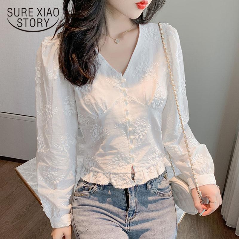 Women's Blouses & Shirts V-neck Woman Shirt White Lace Women 2022 Spring Vintage Puff Sleeve Korean Top Cotton Embroidery Blouse Blusas Muje
Women's Blouses & Shirts V-neck Woman Shirt White Lace Women 2022 Spring Vintage Puff Sleeve Korean Top Cotton Embroidery Blouse Blusas Muje