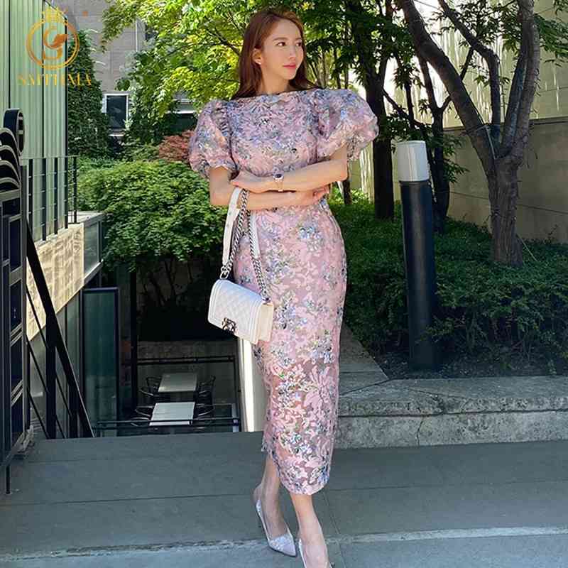 Arrival Korean Style Slim Fashion Summer Dress Women's Elegant Lantern Sleeve Print Long Vestidos 210520, Picture color
Arrival Korean Style Slim Fashion Summer Dress Women's Elegant Lantern Sleeve Print Long Vestidos 210520, Picture color