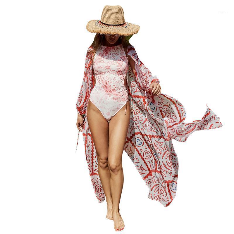 Women's Swimwear Female Beach Dress, Wommen Adults Floral Print Long Sleeve Cardigan Smock Bikini Cover Ups For Summer, Multi
Women's Swimwear Female Beach Dress, Wommen Adults Floral Print Long Sleeve Cardigan Smock Bikini Cover Ups For Summer, Multi