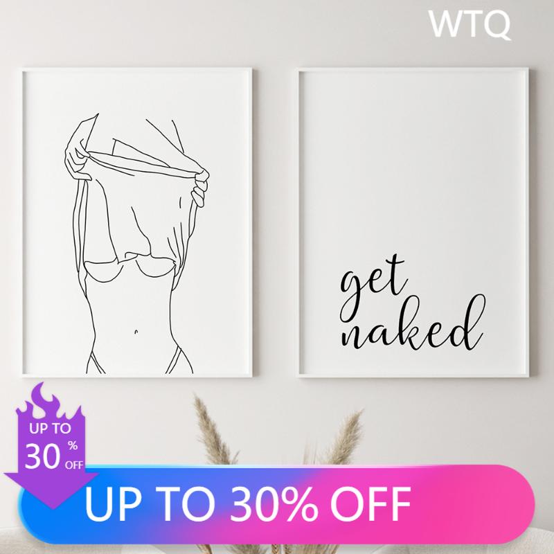 Paintings Bathroom Art Wall Canvas Painting Get Naked Sign Poster Line Sexy Woman Drawing Picture Fashion Room Decoration
Paintings Bathroom Art Wall Canvas Painting Get Naked Sign Poster Line Sexy Woman Drawing Picture Fashion Room Decoration