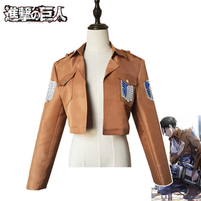 Anime Attack on Titan Cosplay Jacket Levi Ackerman Costume Top Shingeki No Kyojin Hanji Zoe Coat Wings of Liberty Halloween Y0913