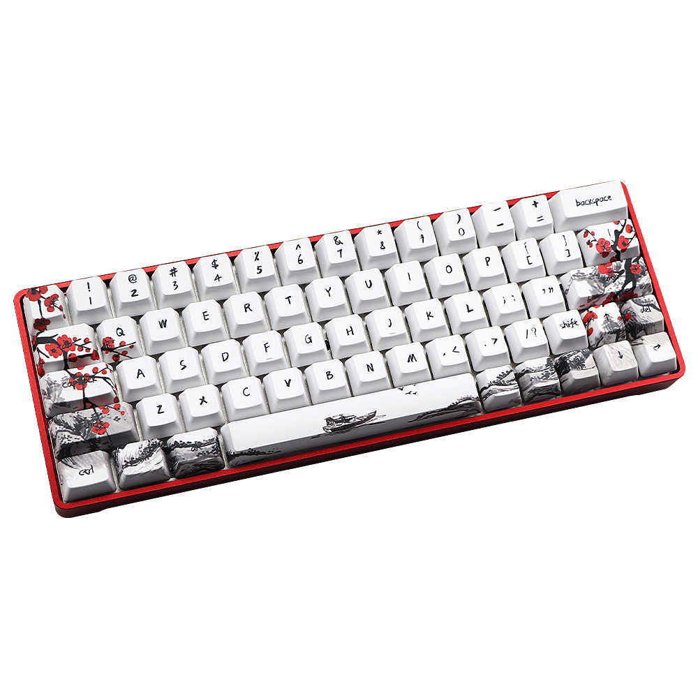 Novelty Allover Dye Subbed Plum Blossom 71 Key OEM Profile Keycap For GH60 RK61 ALT61 Anne PRO2 GK61 GK64 dz60 Keycaps Y0808
Novelty Allover Dye Subbed Plum Blossom 71 Key OEM Profile Keycap For GH60 RK61 ALT61 Anne PRO2 GK61 GK64 dz60 Keycaps Y0808