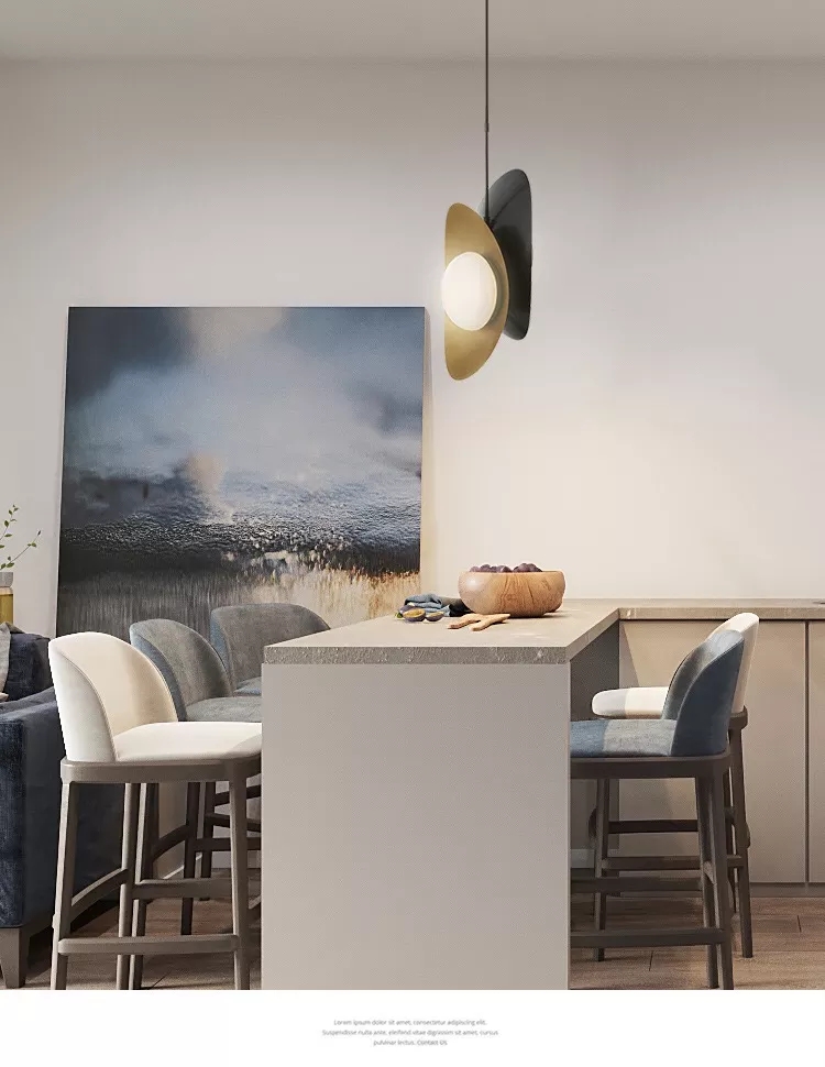 Creative metal design post-modern pendant lights lamp bedroom American bedside living personality dining room light fixtures