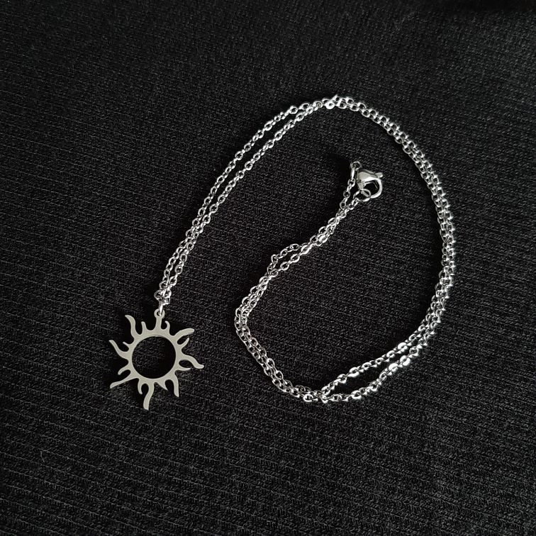 Fashion Stainless Steel Pendant Necklace Gold Plated Ethnic Sun Totem Pendent Necklaces For Charm Women Birthday Party Jewelry