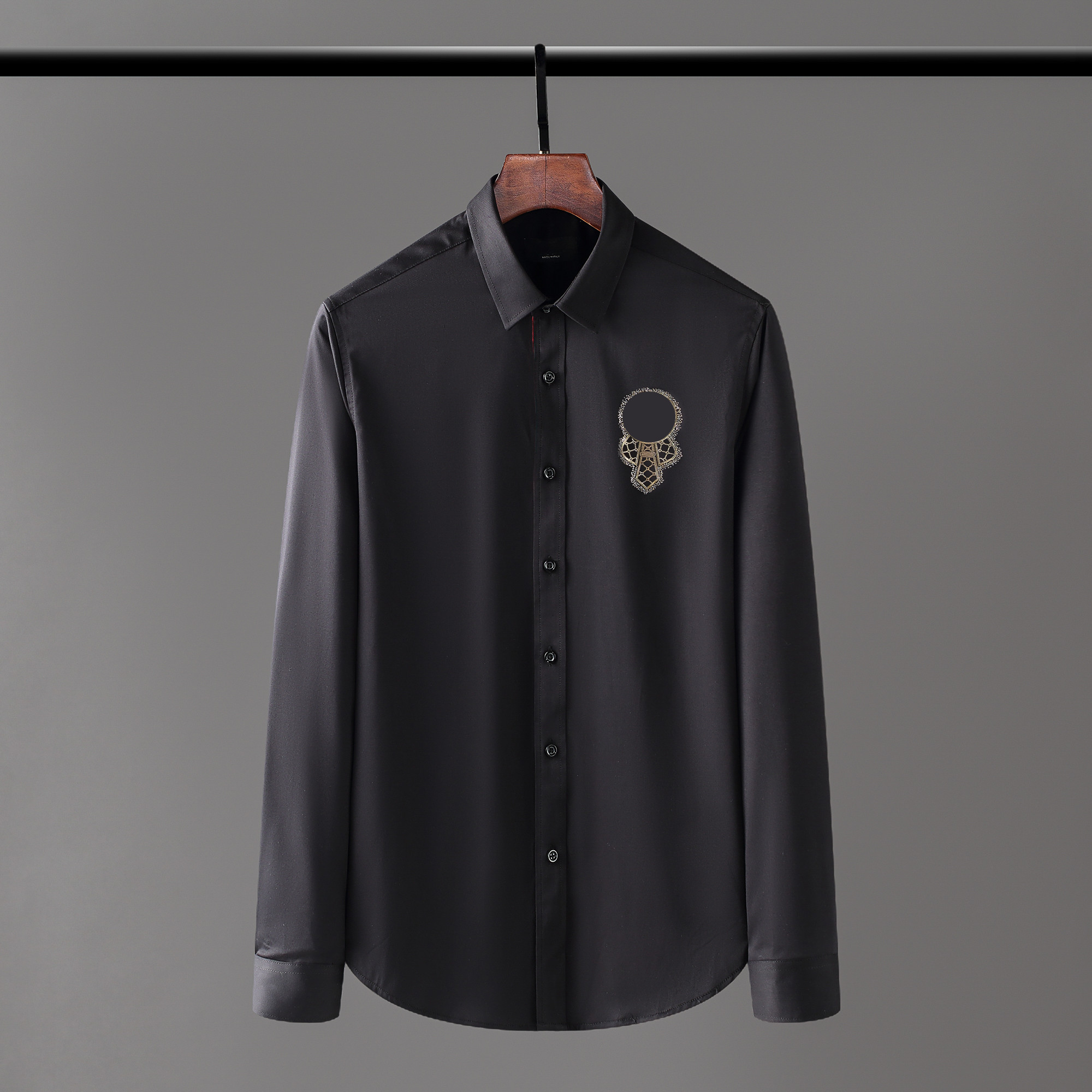2021 Luxurys Designers Dress Shirt Menswear Fashion Society Black Men Solid Color Business Casual Mens Long Sleeve M-3XL#11
2021 Luxurys Designers Dress Shirt Menswear Fashion Society Black Men Solid Color Business Casual Mens Long Sleeve M-3XL#11
