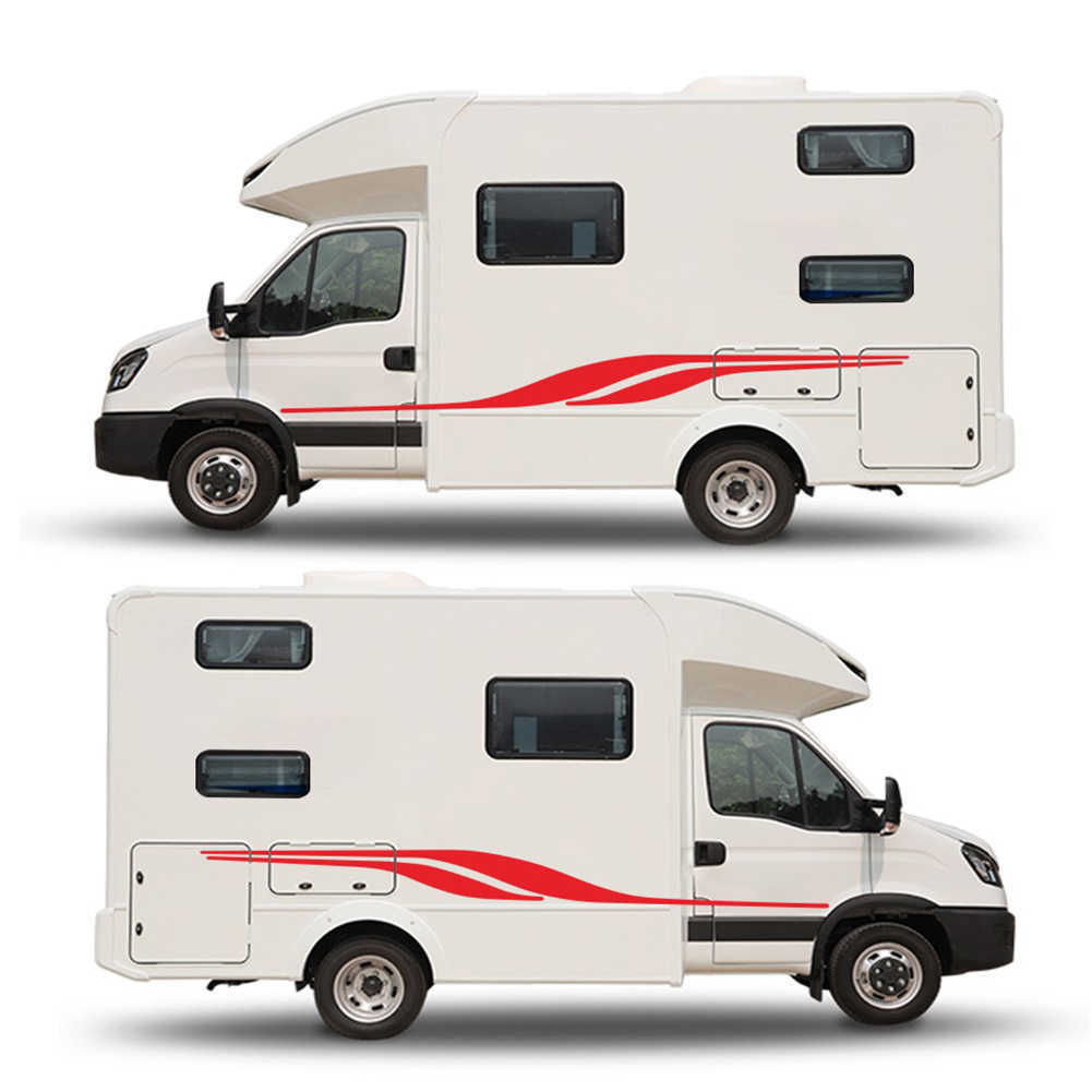 New Dropshipping Car Home Stripes Graphics Vinyl Decals Stickers For Car Caravan Trailer Camper Van Waterproof Sun-resistant Shippin