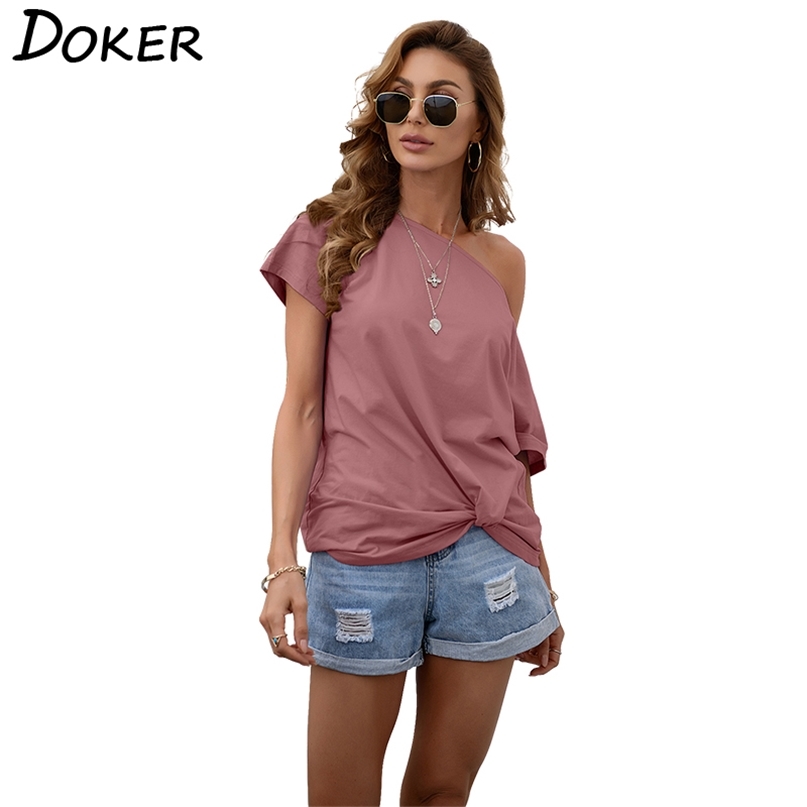 Summer Solid Color O Neck Tee Shirt Femme Sexy Off-shoulder Under Twisted Flower Diagonal Collar Casual T-shirt Women 210603, Army green
Summer Solid Color O Neck Tee Shirt Femme Sexy Off-shoulder Under Twisted Flower Diagonal Collar Casual T-shirt Women 210603, Army green