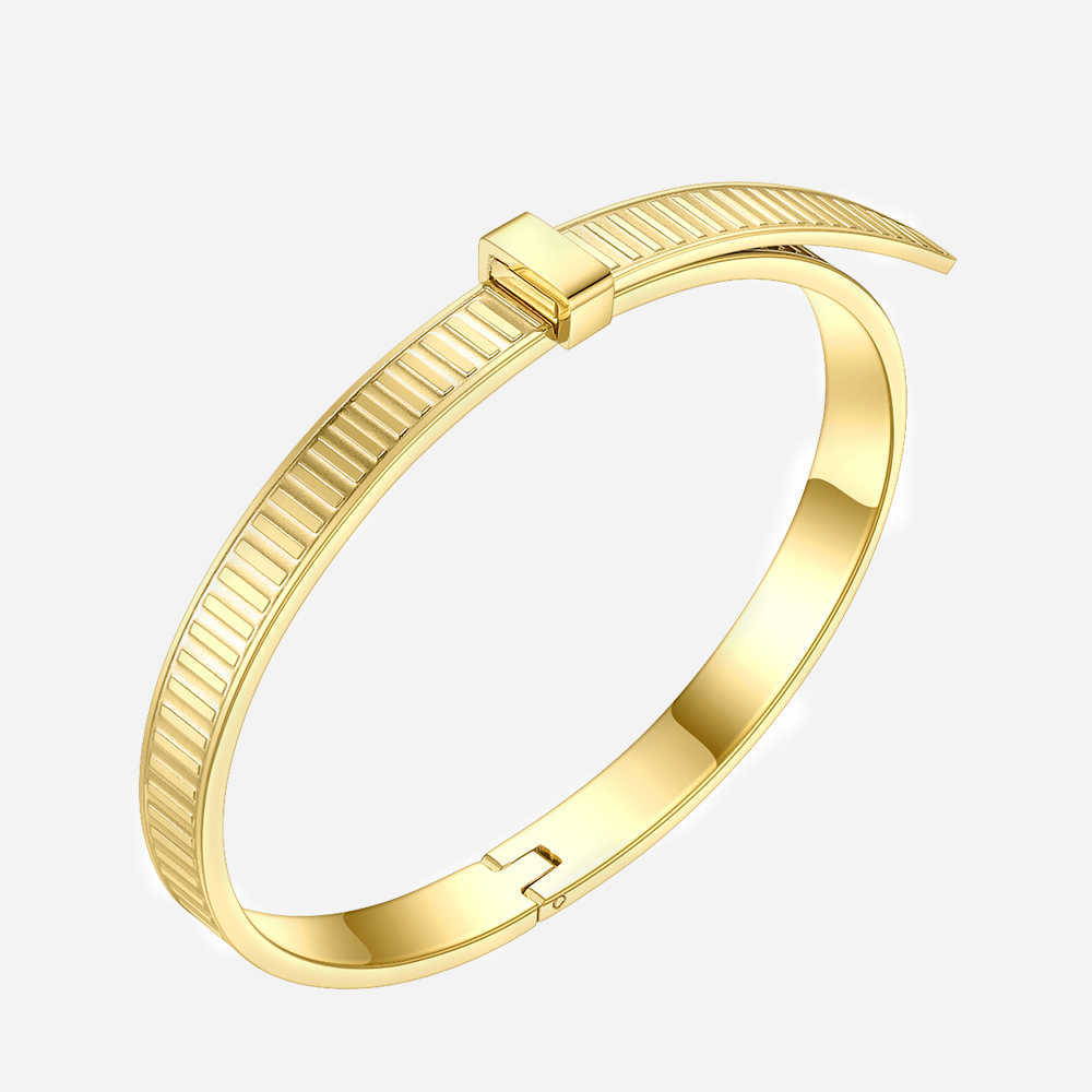 Enfashion Cable Tie Knot Cuff Bangles for Women Stainless Steel Texture Circle Bracelets Gold Color Fashion Jewelry 2020 B202084 Q0720
Enfashion Cable Tie Knot Cuff Bangles for Women Stainless Steel Texture Circle Bracelets Gold Color Fashion Jewelry 2020 B202084 Q0720
