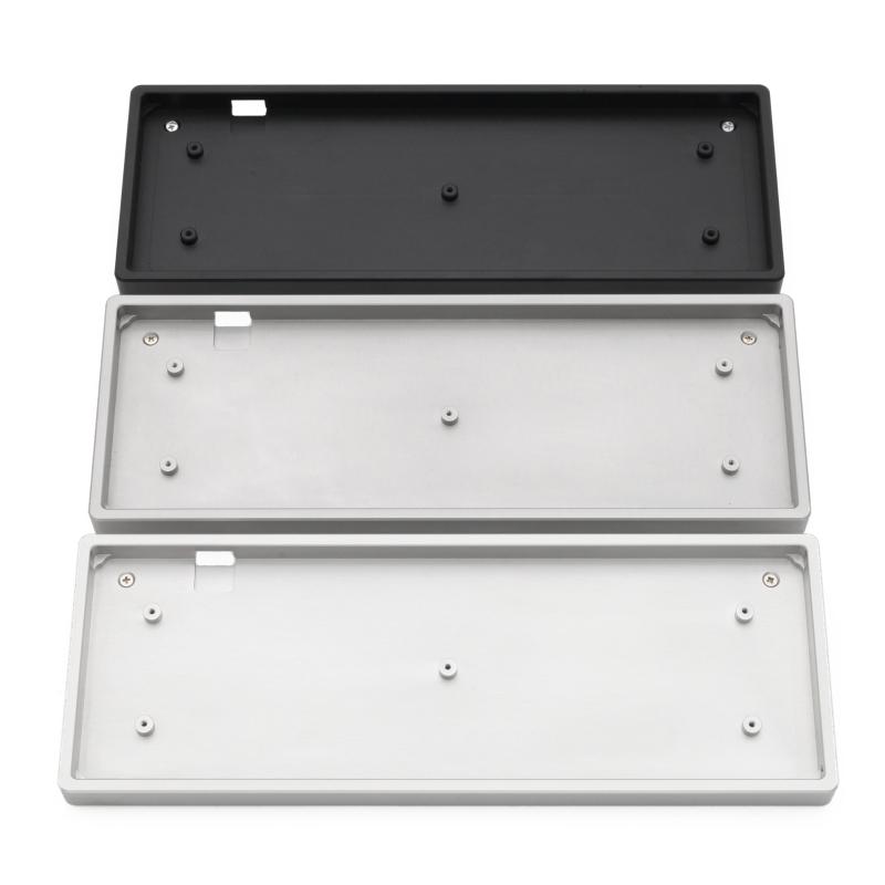 Keyboards Anodized Aluminium Jj40 Bm40 Flat Case With Metal Feet For Custom Mechanical Keyboard Black Siver Grey Colorway 40% Mini