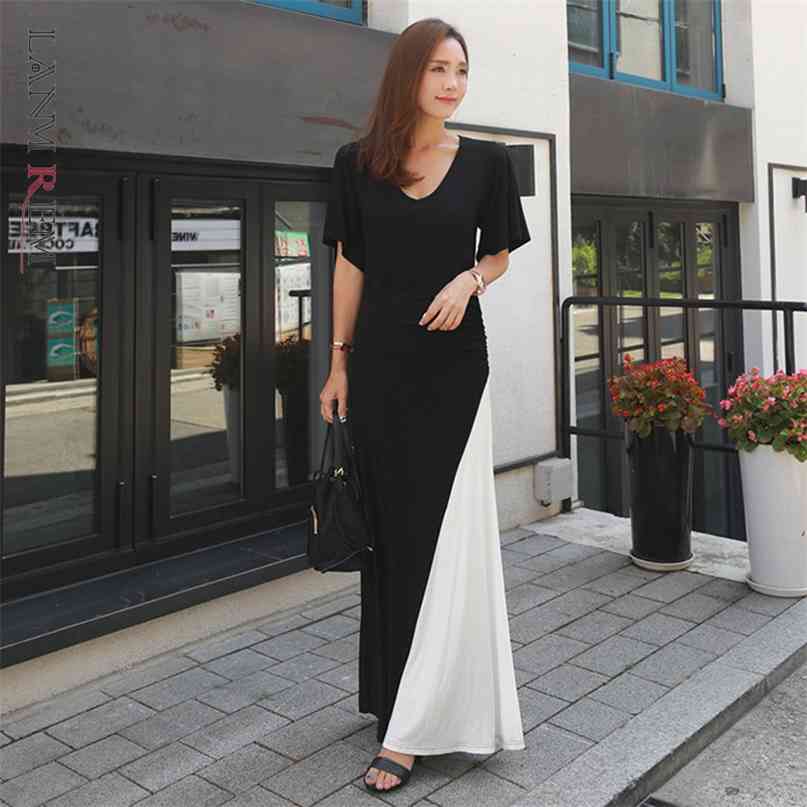 Summer Fashion Black And White Hit Color Patchwork Dresses For Woman Short Sleeve Famale Elegant Clothes YJ052 210513
Summer Fashion Black And White Hit Color Patchwork Dresses For Woman Short Sleeve Famale Elegant Clothes YJ052 210513