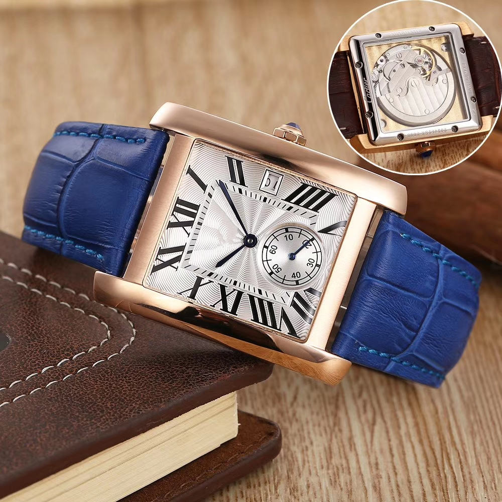 Timing fashion men's and women's watch 34 mm classic square plate mechanical movement stainless steel belt waterproof Designer, Slivery;brown
Timing fashion men's and women's watch 34 mm classic square plate mechanical movement stainless steel belt waterproof Designer, Slivery;brown