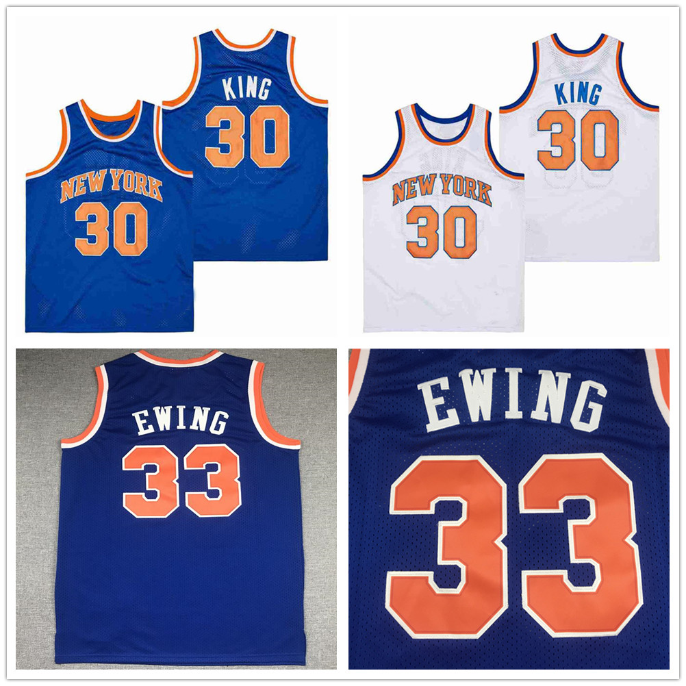 1984 1985 Mitchell and Ness #20 Bernard King Basketball Jerseys Blue White Vintage Retro Classic 1991-92 Patrick 33 Ewing Stitched Basketball Shirt
1984 1985 Mitchell and Ness #20 Bernard King Basketball Jerseys Blue White Vintage Retro Classic 1991-92 Patrick 33 Ewing Stitched Basketball Shirt