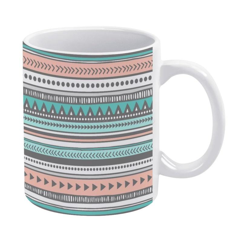 Mugs Grey Peach Teal Tribal White Mug Good Quality Print 11 Oz Coffee Cup Pattern Retro Geometric Bohemian Chic Hippy
Mugs Grey Peach Teal Tribal White Mug Good Quality Print 11 Oz Coffee Cup Pattern Retro Geometric Bohemian Chic Hippy