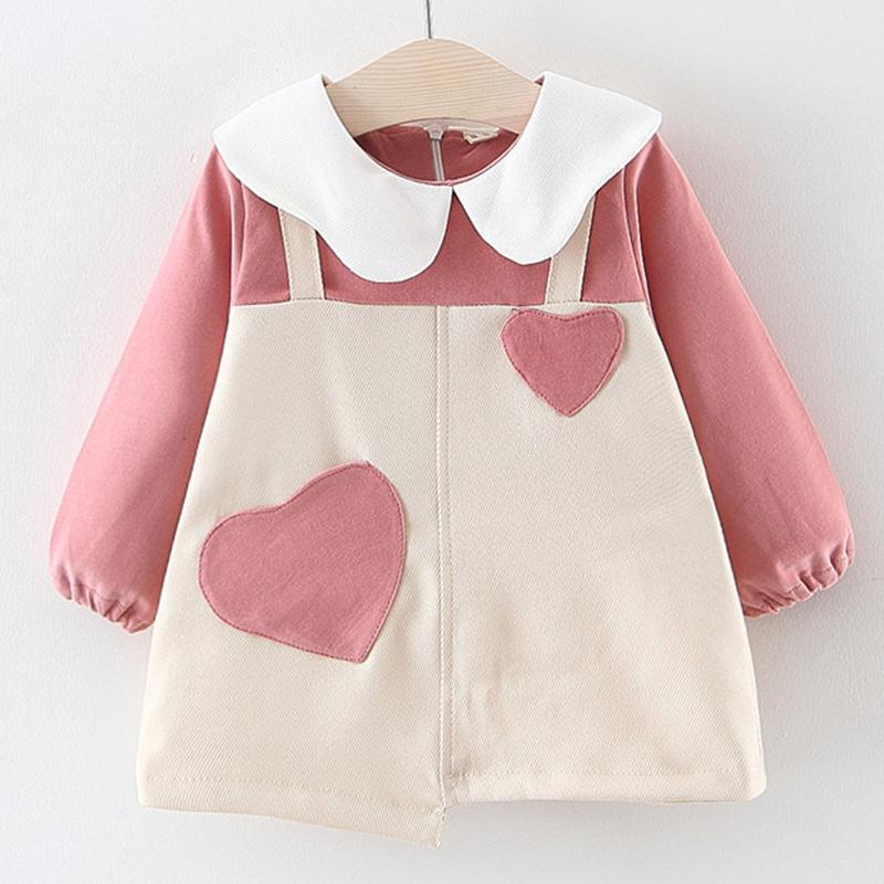 Girl's Dresses 2021 Autumn Baby Girl Clothes Doll Collar Princess Dres Long Sleeve Love Pattern Fake Two Pieces, Red;yellow
Girl's Dresses 2021 Autumn Baby Girl Clothes Doll Collar Princess Dres Long Sleeve Love Pattern Fake Two Pieces, Red;yellow