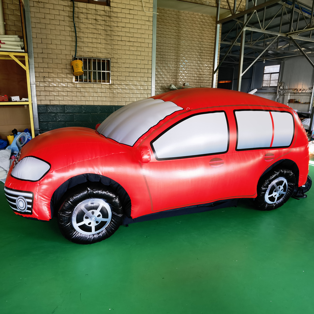 Customize life size 4mL giant Inflatable Car model,large flying helium balloon Floating racing automobile For Advertising
